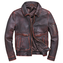Load image into Gallery viewer, Men's Genuine Leather Jacket