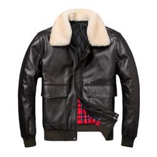 Lataa kuva Galleria-katseluun, Men's Genuine Leather Motor Cycle Jacket
