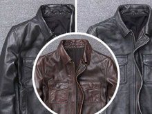 Load image into Gallery viewer, Men's Genuine Leather Jacket