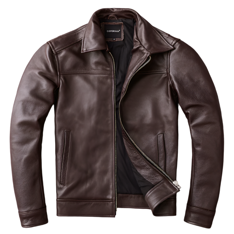 Blouson Biker Homme Noir Brando En Cuir Premium