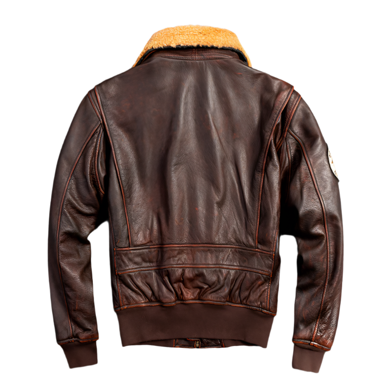 Men's Brown Leather Motor Cycle Jacket