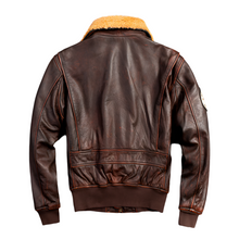Load image into Gallery viewer, Men's Brown Genuine Leather Motor Cycle Jacket
