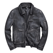 Load image into Gallery viewer, Men's Genuine Leather Jacket