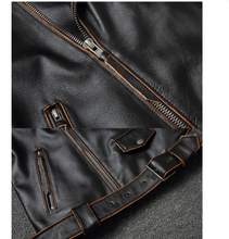 Afbeelding in Gallery-weergave laden, Harley's Premium Cowhide Leather Motorcycle Jacket