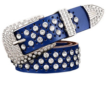 Cargar imagen en el visor de la galería, Genuine Leather Belts For Women Luxury Pin Buckle Belts Rivets