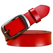 Cargar imagen en el visor de la galería, Fashion Genuine leather belts for women Quality Pin buckle
