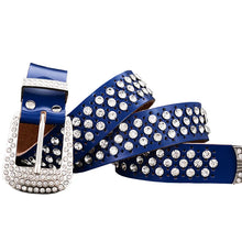 Cargar imagen en el visor de la galería, Genuine Leather Belts For Women Luxury Pin Buckle Belts Rivets
