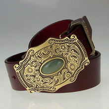 Cargar imagen en el visor de la galería, Cowhide Belts For Men Copper buckle