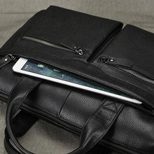 Cargar imagen en el visor de la galería, Men's Business Briefcase Fit 15" Laptop Genuine Leather Handbag