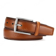 Cargar imagen en el visor de la galería, Men's High Quality Genuine Leather Pin Buckle Belts
