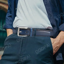 Cargar imagen en el visor de la galería, Men's High Quality Genuine Leather Pin Buckle Belts