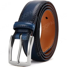 Cargar imagen en el visor de la galería, Men's High Quality Genuine Leather Pin Buckle Belts