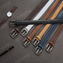 Cargar imagen en el visor de la galería, Men's High Quality Genuine Leather Pin Buckle Belts