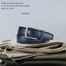 Cargar imagen en el visor de la galería, Men's High Quality Genuine Leather Pin Buckle Belts