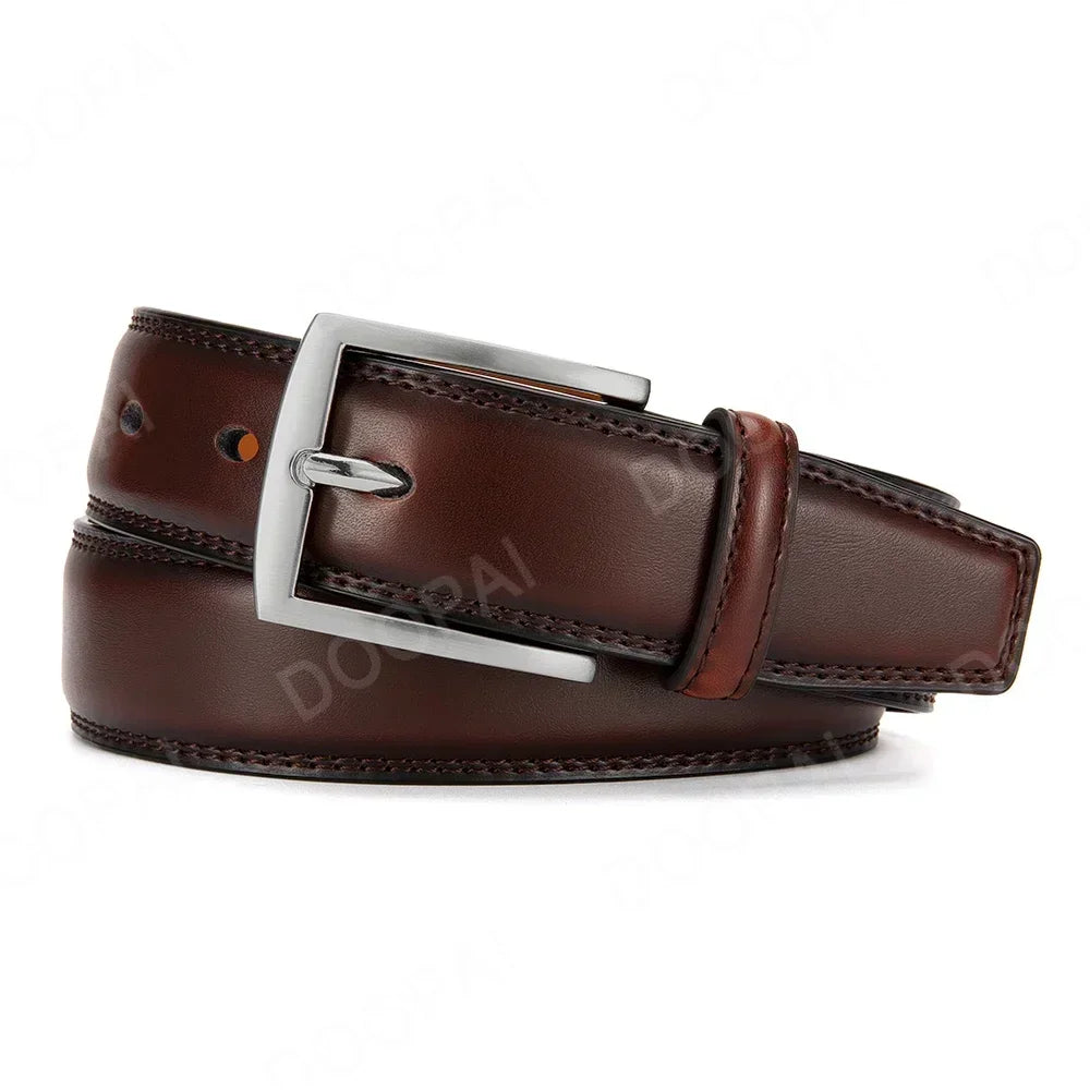 Men's High Quality Genuine Leather Pin Buckle Belts