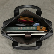 Cargar imagen en el visor de la galería, Men's Business Briefcase Fit 15" Laptop Genuine Leather Handbag