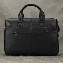 Cargar imagen en el visor de la galería, Men's Business Briefcase Fit 15" Laptop Genuine Leather Handbag