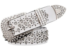 Cargar imagen en el visor de la galería, Genuine Leather Belts For Women Luxury Pin Buckle Belts Rivets