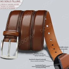 Cargar imagen en el visor de la galería, Men's High Quality Genuine Leather Pin Buckle Belts