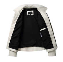 Load image into Gallery viewer, Men's White Real Leather Jacket
