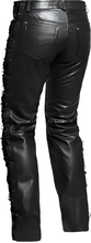 Cargar imagen en el visor de la galería, Men's Black Genuine Leather Laced Biker trouser pants