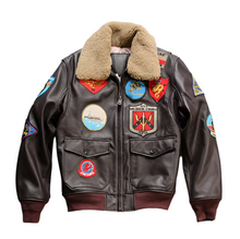 Cargar imagen en el visor de la galería, Men's Genuine Cow Leather Motor Cycle Jacket