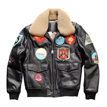 Cargar imagen en el visor de la galería, Men's Genuine Cow Leather Motor Cycle Jacket