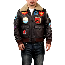 Cargar imagen en el visor de la galería, Men's Genuine Cow Leather Motor Cycle Jacket