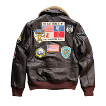 Cargar imagen en el visor de la galería, Men's Genuine Cow Leather Motor Cycle Jacket
