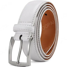 Cargar imagen en el visor de la galería, Men's High Quality Genuine Leather Pin Buckle Belts