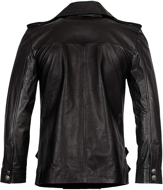 Men's Leather Double Breasted Jacket