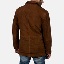 Afbeelding in Gallery-weergave laden, Men's Sheriff Brown Suede Jacket