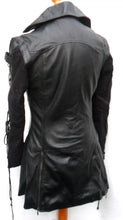 Cargar imagen en el visor de la galería, Men's Black Genuine Leather Coat Punk Rock