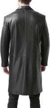 Cargar imagen en el visor de la galería, Men's Black Genuine Leather Coat/Jacket