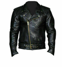 Load image into Gallery viewer, Men's Black Premium Leather Brando Biker Jacket