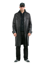 Load image into Gallery viewer, Leather Trench Coat For Men's
