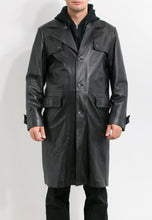 Load image into Gallery viewer, Leather Trench Coat For Men's