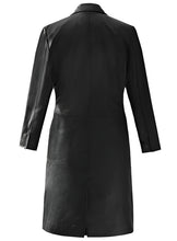 Last inn bildet i Galleri-visningsprogrammet, Women's Black Leather 3/4 Length Coat