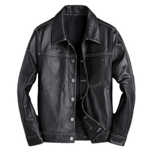 Carica l'immagine nel visualizzatore di Gallery, Men's Premium Cowhide Leather Jacket