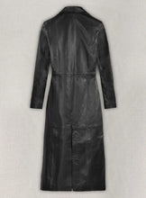 Last inn bildet i Galleri-visningsprogrammet, KENDALL JENNER Black Leather Long Coat Trench