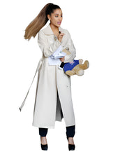 Last inn bildet i Galleri-visningsprogrammet, ARIANA GRANDE Off White Leather Coat Trench