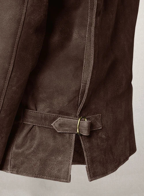 Men's Vintage Brown Nubuck Leather Jacket