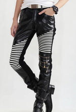 Load image into Gallery viewer, Men's Genuine Leather slim fit pants