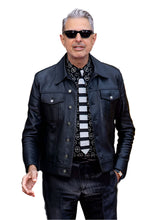 Cargar imagen en el visor de la galería, JEFF GOLDBLUM Black Leather Jacket