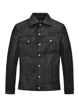 Cargar imagen en el visor de la galería, JEFF GOLDBLUM Black Leather Jacket