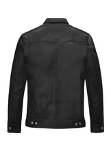 Cargar imagen en el visor de la galería, JEFF GOLDBLUM Black Leather Jacket