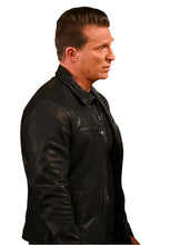 Afbeelding in Gallery-weergave laden, STEVE BURTON Black Leather Jacket