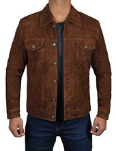 Afbeelding in Gallery-weergave laden, Men's Brown Suede Jacket