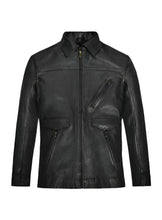 Cargar imagen en el visor de la galería, JOHNNY DEPP Black Leather Jacket