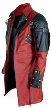Carica l'immagine nel visualizzatore di Gallery, Men's Red  Genuine Leather Coat Punk Rave